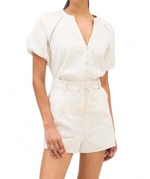 NEW ALLISON NEW YORK embroidered ainsley shorts in bone